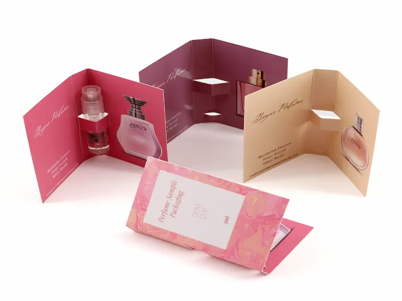 Coated Paper Card Packaging for perfume trial