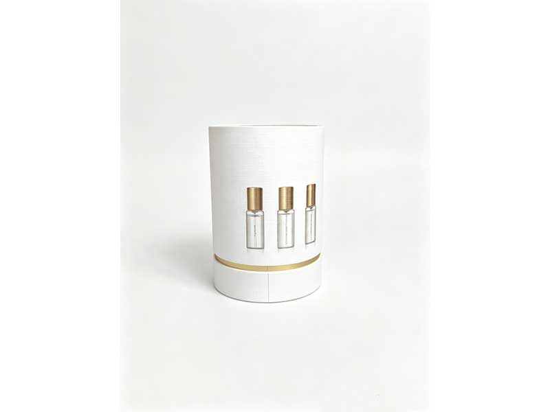 Custom paper tube with glass bottles for perfume set – YiZhou Packaging