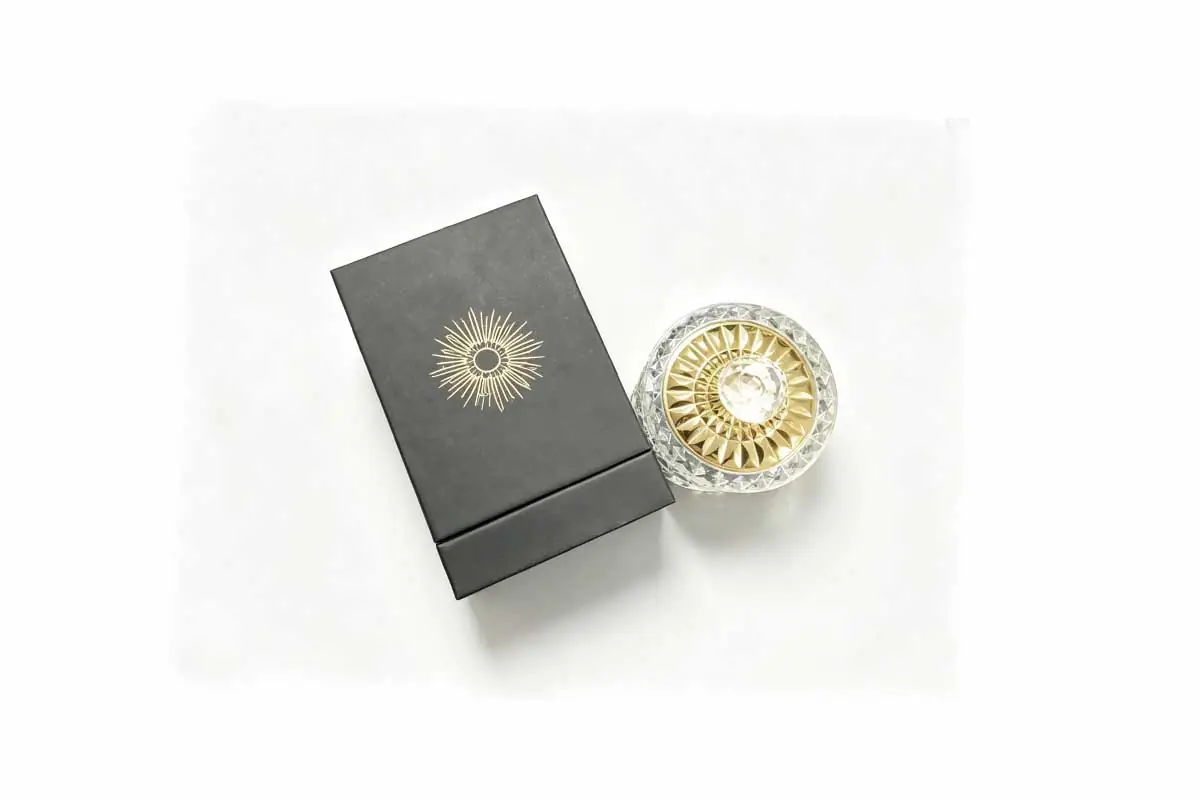 Custom perfume packaging box with bottle sample - sample production by YiZhou Packaging