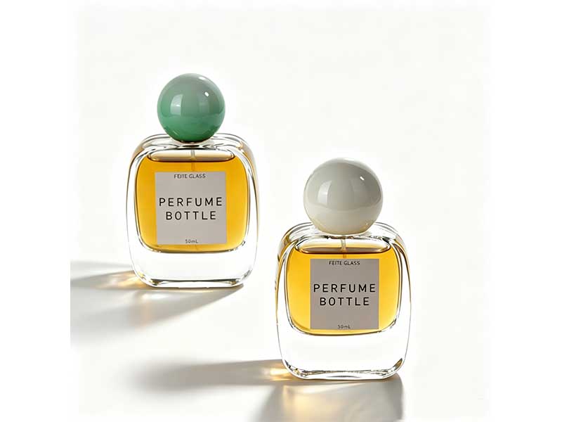 YZ-B011 perfume bottle with white round lid – YiZhou Packaging