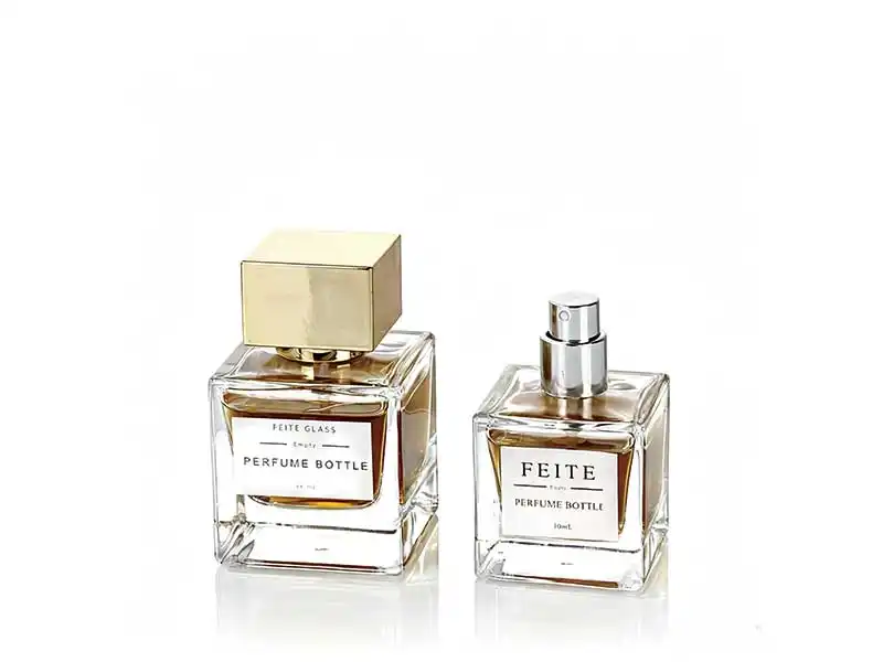 YZ-B003 square perfume glass bottle for luxury fragrance - YiZhou Packaging