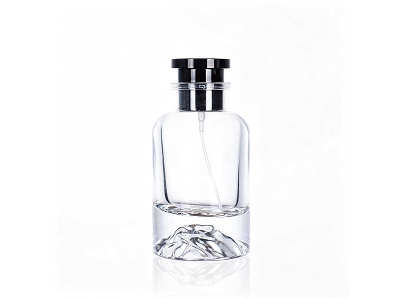 YZ-B015 transparent cylindrical iceberg perfume bottle - YiZhou Packaging