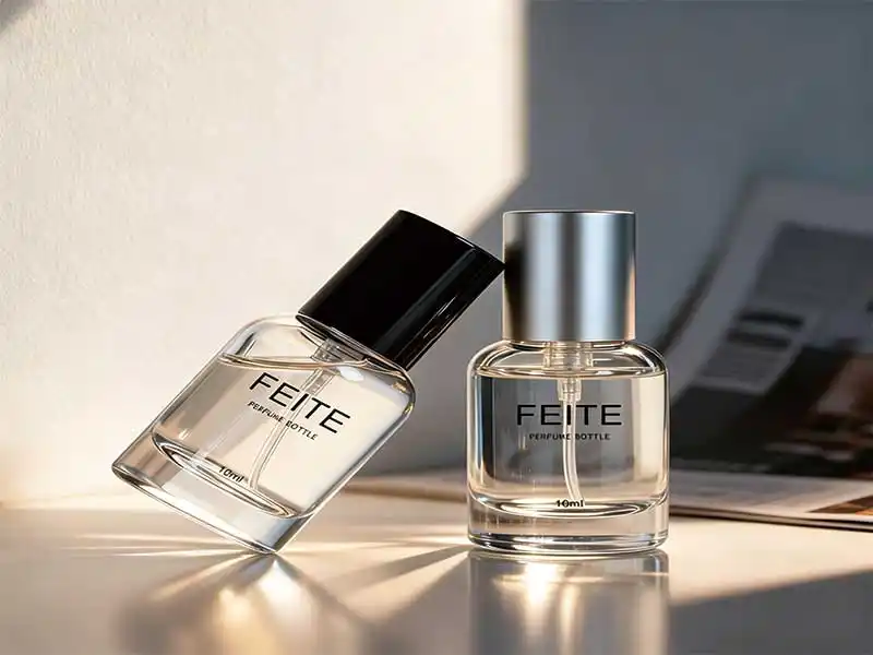 YZ-B004 black lid 10ml perfume bottle detail - YiZhou Packaging